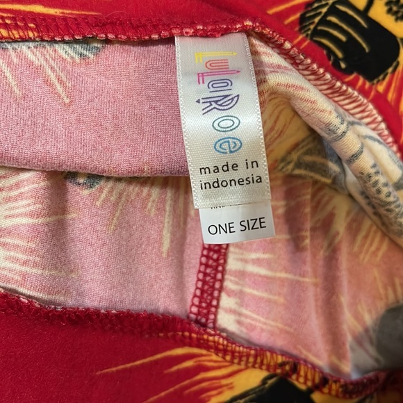 LulaRoe Light Bulb Leggings Red & Yallow - Picture 7 of 12